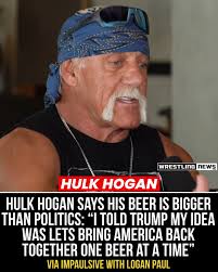 Hulk Hogan promoting his beer