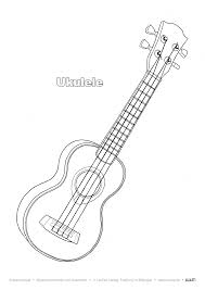 Musikinstrument Zum Ausmalen Ukulele Unterrichtsmaterial In Den Fachern Kunst Musik Musikinstrumente Ausmalen Ukulele