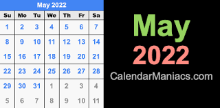 May 2022 Calendar