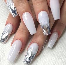 New Nail Design Cracked Glass Nail Art Glamour Nails Coffin Nails Designs White Nail Designs