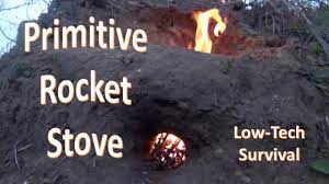 Making A Primitive Rocket Stove Snake Hole Fire Rocket Stoves Wilderness Survival Skills Primitive