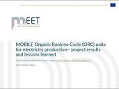 Mobile Organic Rankine Cycle ORC units for electricity production ...