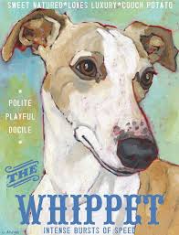 Whippet Magnetcoworker Giftstocking Stufferhostess Etsy Whippet Dog Art Whippet Dog