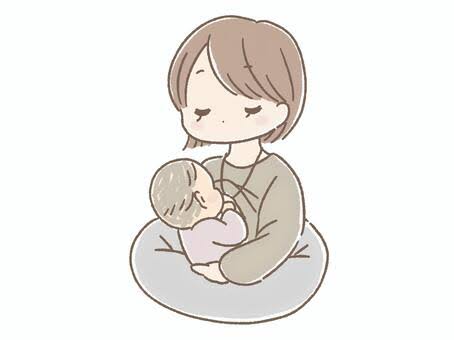 授乳クッション 手描きイラスト｜無料イラスト・フリー素材なら「イラストAC」