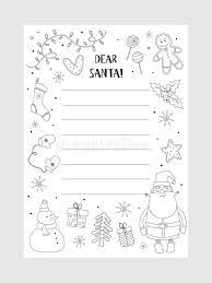 Alligator coloring page print the pdf: A Letter To Santa Claus Template Stock Vector Illustration Of Frost Christmas 165305225