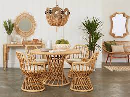 Lakeside Dining Table Chairs In Natural Rattan Dining Table Chairs Wicker Dining Tables Rattan Dining Table