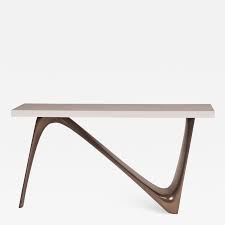 Amorph Amorph Aviva Console Table Bronze Finish Base And White Lacquered Top In 2020 Console Table Bronze Finish Modern Furniture