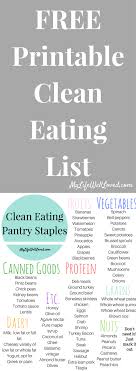 free printable clean eating grocery list printable templates