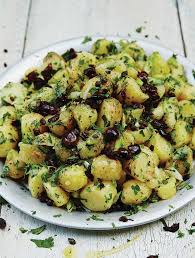 Jamie S Cypriot Style Potato Salad Potatoe Salad Recipe Jamie Oliver Recipes Potato Salad