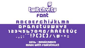You can download the images. Twitch Logo Font