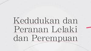 Ummi wardah binti md zahir 238653 3. Kedudukan Dan Peranan Lelaki Dan Perempuan By Cute Froggie