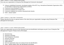 Enterprise risk management is becoming an important component of corporate governance as evidenced by the many firms that have either created the position of a chief risk officer (cro) or elevated the cro to the membership of the top management team. Enterprise Risk Management Strategies For State Departments Of Transportation Journal Of Management In Engineering Vol 29 No 2