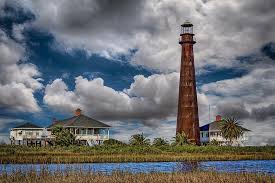 Bolivar point lighthouse, texas lighthouses, photographs, pictures, history, location, visitor information, maps, description, hotels, lighthousefriends.com. Bolivar Point Lighthouse With Clouds Color Dsc02923 Photograph By Greg Kluempers