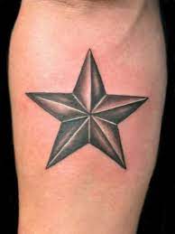 Colorful three star tattoos on arm for men. 20 Star Tattoos Star Tattoos For Men Nautical Star Tattoos Star Tattoo Designs