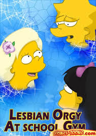 Lesbian Orgy At School Gym- The Simpsons | All Porn Comics