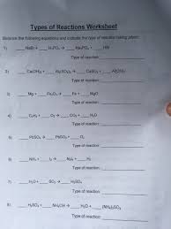 Types of reactions worksheet balance the following equations and indicate the type of reaction taking place: Chemical Equation Worksheet Answers Key Types Of Reactions Tessshebaylo