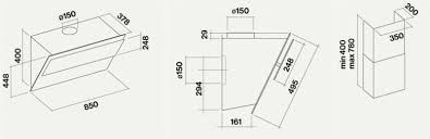 Hotte Inclinee Verso 85cm 500m3 H 750m3 H Intensif Noir Falmec Ref 128297 Verso1420