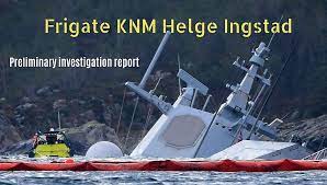 A norwegian warship is in bad shape after a night time collision with a civilian vessel. Norway Preliminary Report Re Frigate Knm Helge Ingstad Collision With Tanker Sola Ts Maritimecyprus