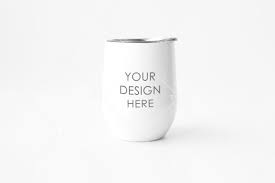 Download White Wine Tumbler Mockup Crella