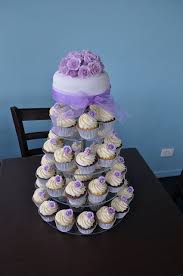 Lavender Purple And White Wedding Cupcakes Lavender Wedding Cake Wedding Cakes Simple Purple Wedding Cupcakes