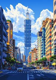 台北101大樓的全景| Premium AI-generated image