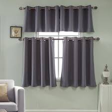 The panels are cut and sewn from the grand damask. Solid Blackout Short Curtains Cafe Kitchen Window Curtain Panels Half Drapes Ready Made Tier Treatment Decor Walmart Com Walmart Com