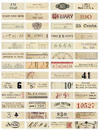 vintage number labels junk journal tags random numbers etsy