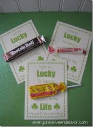 These wrappers can be used as small gift wraps to wrap small items like earrings, or pendant and chain. Free St Patricks Day Candy Grams 24 7 Moms