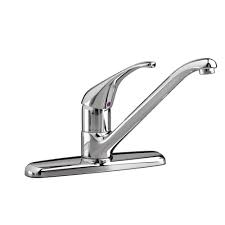 You can install with confidence, knowing this bathroom faucet is backed by delta faucet's lifetime limited warranty. American Standard 4205 000f15 002 Polished Chrome Reliant Plus Water Conscious Kitchen Faucet Faucet Com
