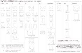 Envelope Size Chart Paper Source Wedding Invitation Size