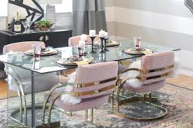 Check Out This Dining Room Make Over Craigslist To The Rescue Jeweledinteriors Milo Baughman In 2020 Pink Dining Room Decor Dining Room Interiors Chic Dining Room