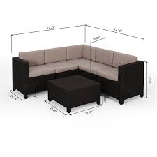 Offer comfortable outdoor seating to friends and family with our selection of patio furniture. Noble House Waverly 6 Piece Outdoor Faux Wicker Sectional Sofa Set In Beige 309602