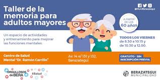 Incrementar la participación de los adultos mayores en actividades sociales a través de actividades físicas. Municipioberazategui No Twitter Todos Los Viernes Los Adultos Mayores Pueden Hacer Participar Del Tallerdelamemoria En El Centro De Salud Mental Dr Ramon Carrillo Alli Ejercitan La Mente A Traves De Juegos Y