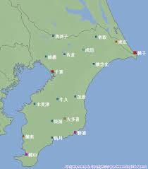 千葉県内の気象観測施設配置図
