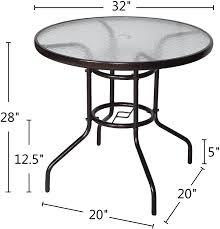 Check spelling or type a new query. Buy Cloud Mountain 32 Outdoor Dining Table Patio Tempered Glass Table Patio Bistro Table Top Umbrella Stand Round Table Deck Garden Home Furniture Table Dark Chocolate Online In Taiwan B01iviuwb4