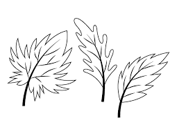 Printable palm leaf coloring page. Printable Fall Leaves Coloring Page
