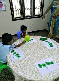 In this easter activity for toddlers, children will sort the easter egss into the basket with the matching bow. Kids Circle Green Colour Day Activities At Kids Circle Facebook