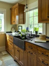 Cottage Style Kitchen With White Pine Cabinets Rustic Kitchen Cabinets Kitchen Cabinet Design Rustic Kitchen