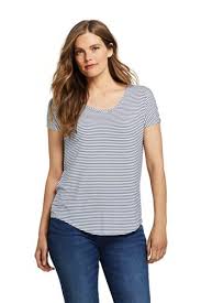 Un choix unique de tee shirt rayé femme disponible dans notre magasin. Le T Shirt Raye En Viscose Stretch Femme Lands End