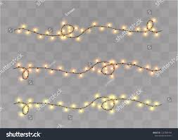 Christmas Lights Isolated On Transparent Background Xmas Glowing Garland Vector Illustration Transparent Backg Christmas Lights Transparent Background Lights