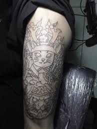 Cùng shop giày kiyomi tham khảo 40 hình xăm mèo đẹp siêu đáng yêu dành cho nam nữ sau đây. Tatto Khoa Line Mini Meo Samurai Facebook