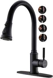 Touch kitchen faucet with sprayer, mstjry black kitchen sink faucet with sprayer, stainless steel. Mqwox Matte Black Kitchen Faucet Bronze Modern High Arc Pull Out Kitchen Faucets Sin Kitchen Faucet Stainless Steel Kitchen Faucet Matte Black Kitchen Faucet