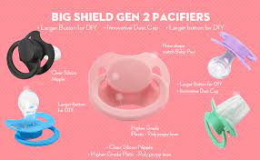 Littleforbig Bigshield Generation Ii Adult Sized Pacifier 3 Paci Pack Pink Blue Lavender Amazon Ca Baby