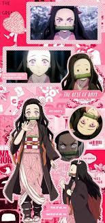 Wallpaper Aesthetic Nezuko Kamado In 2021 Hello Kitty Iphone Wallpaper Pink Wallpaper Anime Cute Anime Wallpaper