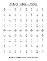 The Reducing Fractions To Lowest Terms A Math Worksheet Page 2 Reducing Fractions Fractions Worksheets Lowest Terms