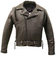 American Bison Vented Biker Jacket Black Buffalo Leather Jacket Leather Jacket Motorcycle Jacket