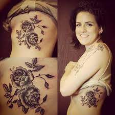 Botanical Roses Tattoo By Kerry Burke Heart Of Gold Body Arts Hendersonville Nc Shop Owner Tattoo Artist Ash Rose Tattoos Tattoos Tattoo Artists Female