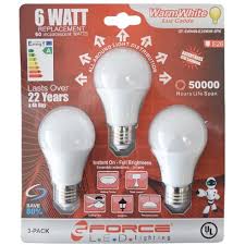 Shop Gforce Gf 6wa60 E26cw 3 Pack Cool White Led Light Bulbs 60 Watts 3000k Red On Sale Overstock 21802117