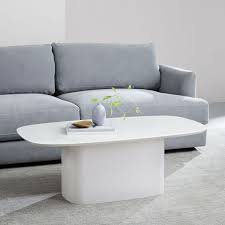 Fashionable sleek living room furniture. Superellipse Glass Top Coffee Table Salt