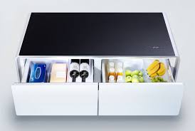 This white sobro smart coffee table has led lighting for ambience and four usb charging ports to power portable gadgets. Xiaomi Yunmi Smart Coffee Table With Built In Refrigerators Xiaomist